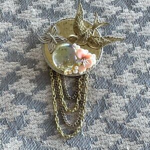 Hand made Vintage inspired Chain Brooch
